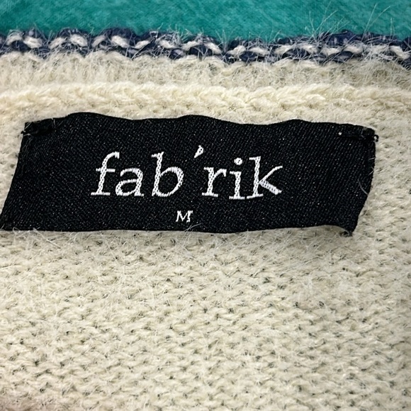 Fab'rik Southwestern Geometric Print Boho Cozy Poncho Cardigan Sweater - Medium - Picture 8 of 8